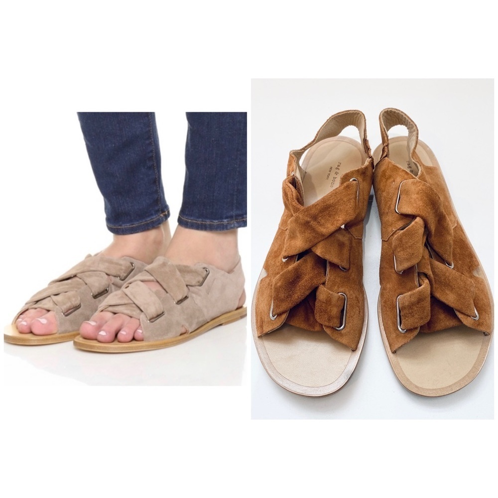 Rag & Bone corset brown suede sandals